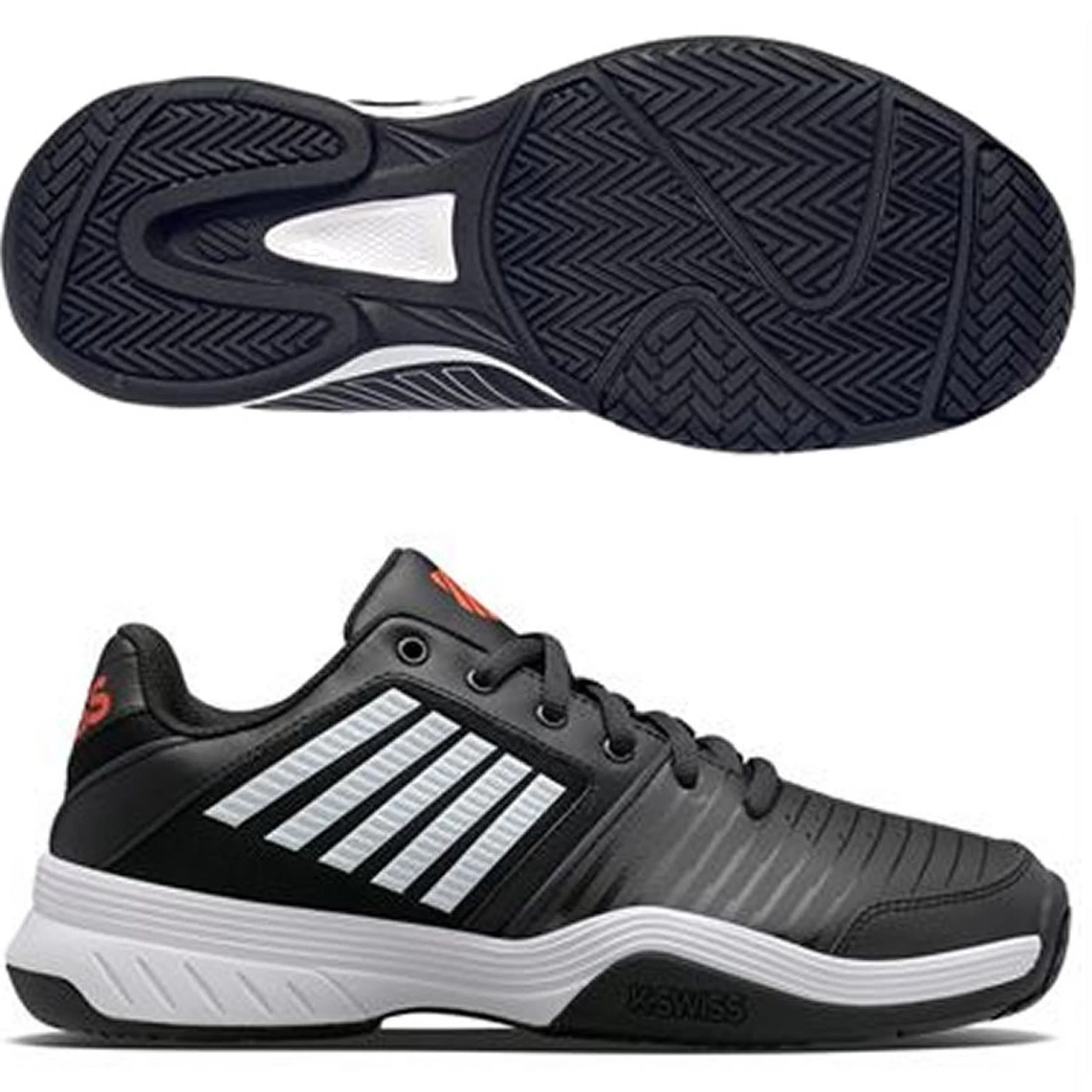 K-Swiss Court Express Men, Black/White (Generous Width) 1 K-Swiss Court Express Men, Black/White (Generous Width)