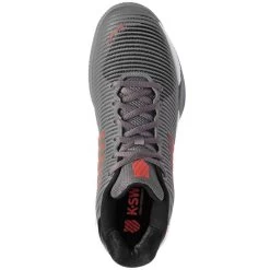 K-Swiss Hypercourt Express 2 Men CLAY COURT, Gray/Blk/Red -Tennis Tactics 06614052c 21640.1654110183