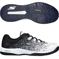 Skechers Viper Court Mens Pickleball Shoes, White/Black