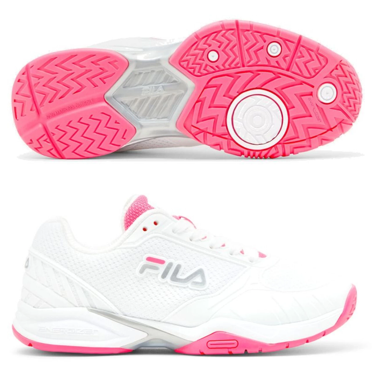 Fila Volley Zone Ladies, White/Pink For Pickleball / Tennis / Paddle 2022 (RUNS WIDE) 1 Fila Volley Zone Ladies, White/Pink For Pickleball / Tennis / Paddle 2022 (RUNS WIDE)