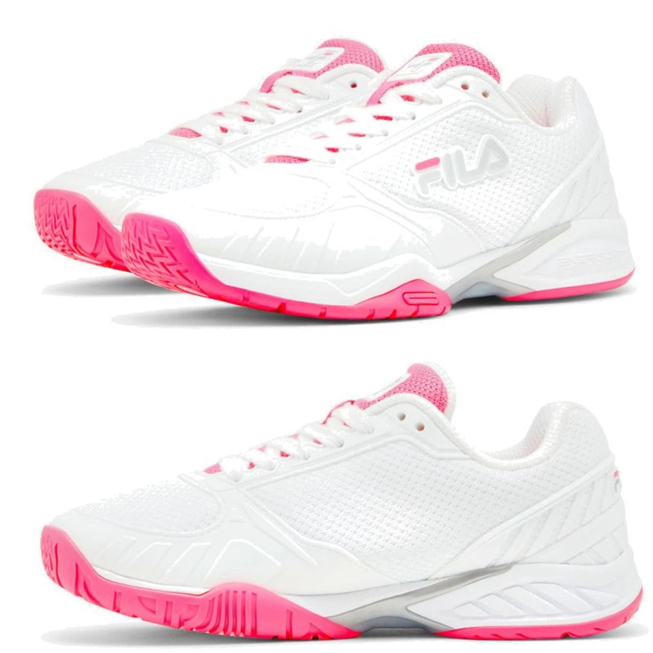 Fila Volley Zone Ladies, White/Pink For Pickleball / Tennis / Paddle 2022 (RUNS WIDE) 2 Fila Volley Zone Ladies, White/Pink For Pickleball / Tennis / Paddle 2022 (RUNS WIDE) - Image 2