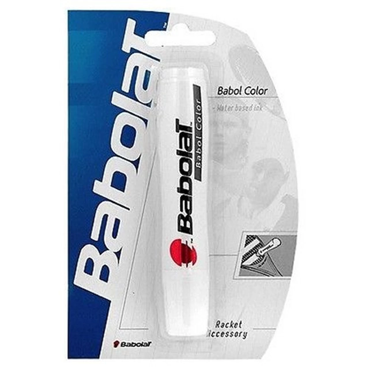 Babol Color Babolat Stencil Ink / Tennis String Paint, White 1 Babol Color Babolat Stencil Ink / Tennis String Paint, White