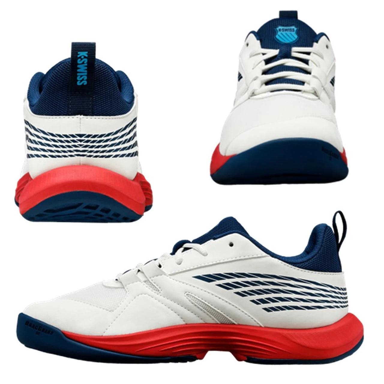 K-Swiss Speed Trac JR White / Blue / Red 2 K-Swiss Speed Trac JR White / Blue / Red - Image 2