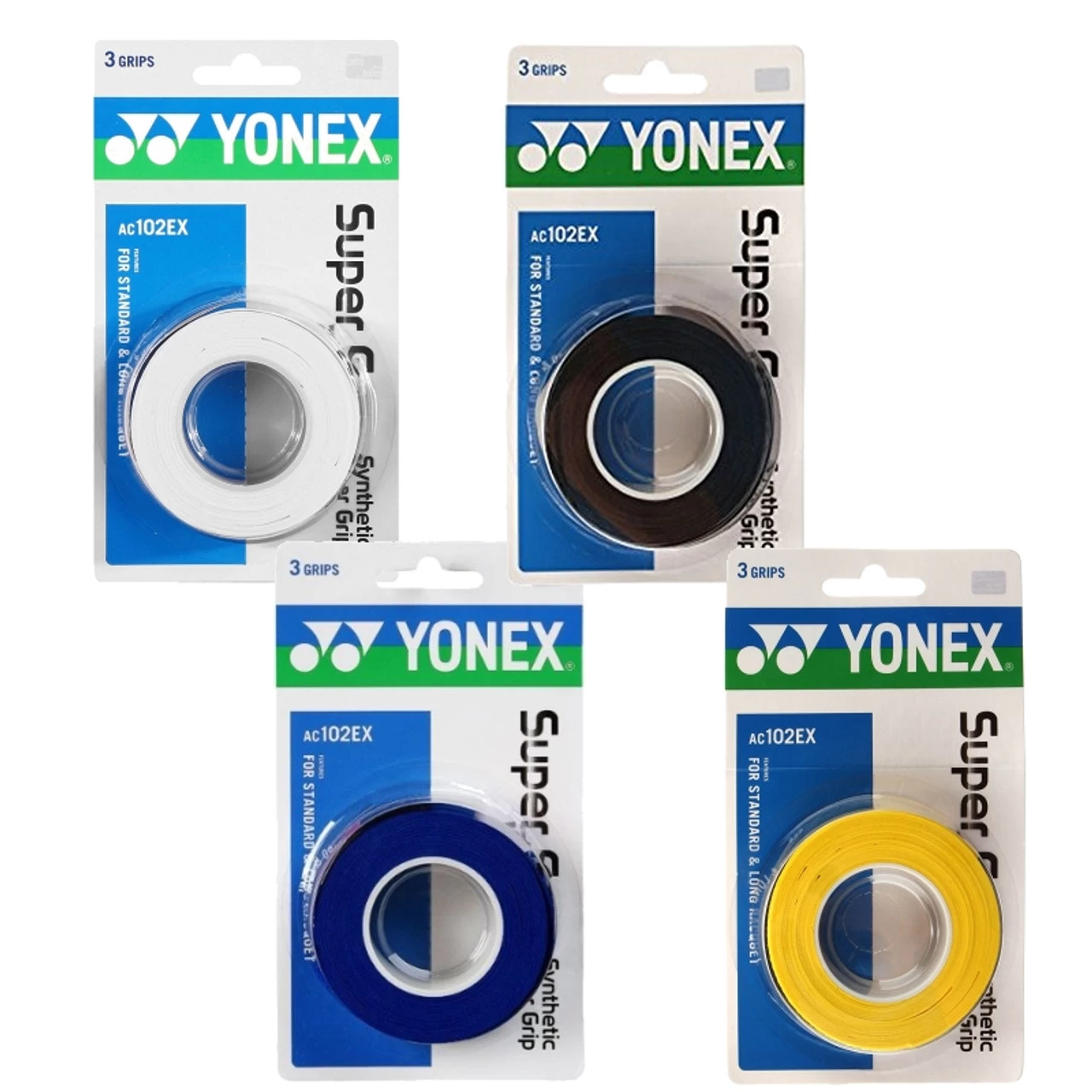 Yonex Super Grap Overgrips, 3-Pack, Colors 1 Yonex Super Grap Overgrips, 3-Pack, Colors