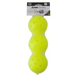 Franklin X-40 OUTDOOR Pickleball, Optic Yellow, 3-PACK