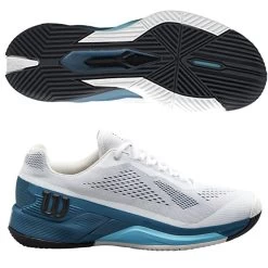 Wilson Rush Pro 4.0 Men, Wht/Gray/Blue