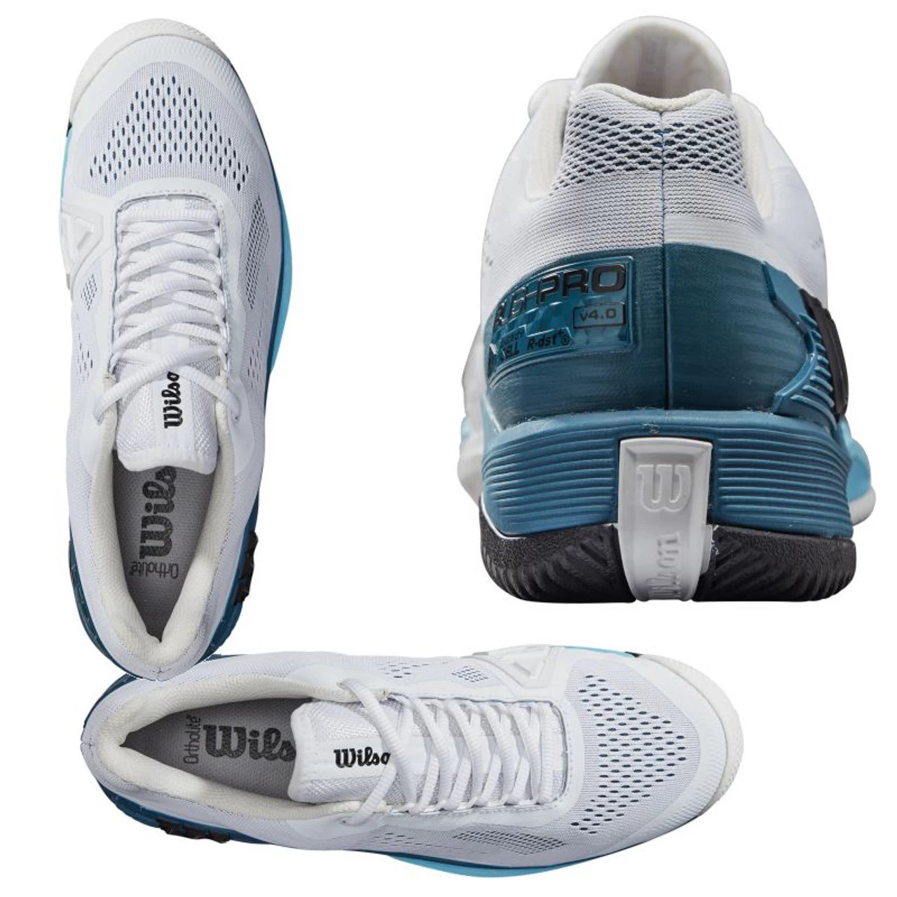 Wilson Rush Pro 4.0 Men, Wht/Gray/Blue 3 Wilson Rush Pro 4.0 Men, Wht/Gray/Blue - Image 3