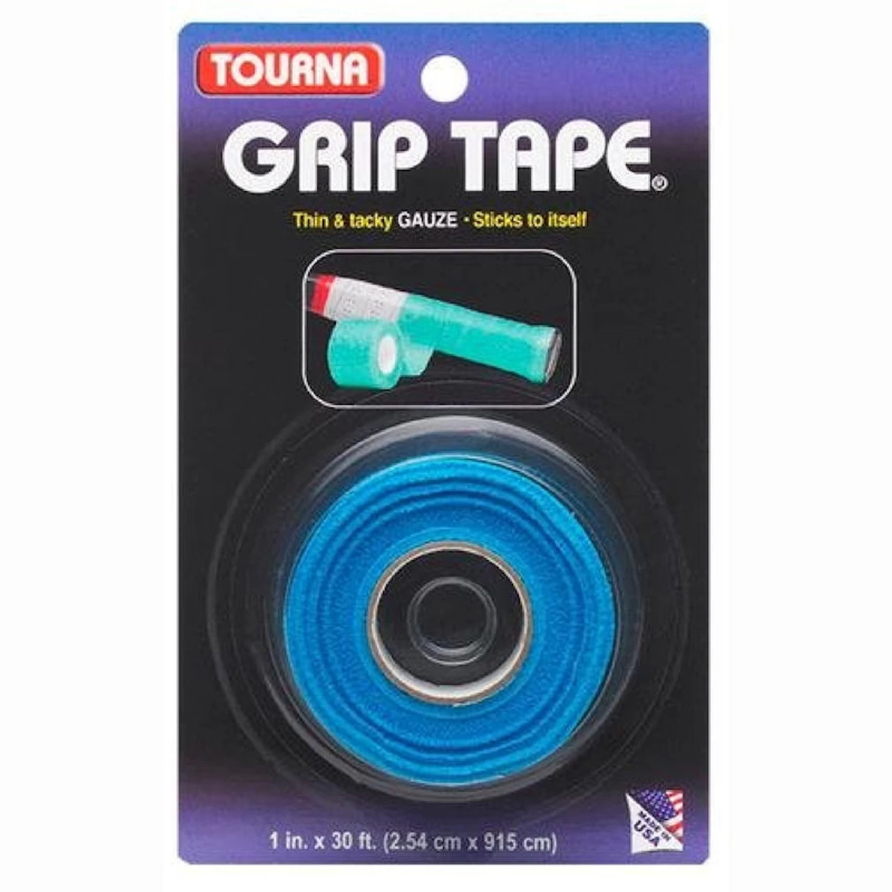 Tourna Grip Tape / Tennis Gauze Tape, Blue 1 Tourna Grip Tape / Tennis Gauze Tape, Blue