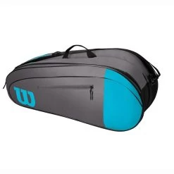 Wilson Team 6 Pack Bag, Blue/Gray